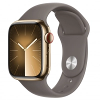 Часы Apple Watch Series 9 45mm Gold Stainless Steel Case Sport Band Clay S/M
