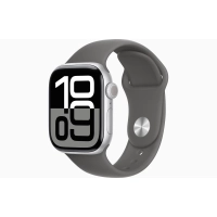 Часы Apple Watch Series 10 42mm Silver Aluminium Case GPS Sport Band Stone Gray S/M