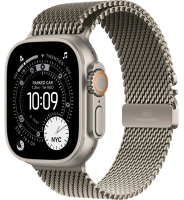 Часы Apple Watch Ultra 3 49mm Titanium Case Natural Titanium Milanese Loop Natural M