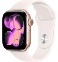 Часы Apple Watch Series 11 46mm Rose Gold Aluminium Case GPS Sport Band Light Blush S/M