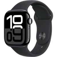 Часы Apple Watch Series 10 42mm Jet Black Aluminium Case GPS Sport Band Black S/M