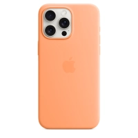 Чехол Apple iPhone 15 Pro Silicone Case with MagSafe -  Orange Sorbet