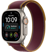 Часы Apple Watch Ultra 4 49mm Titanium Case Natural / Trail Loop Burgundy M/L