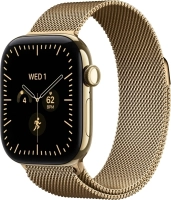 Часы Apple Watch Series 12 46mm Titanium Case Radiant Gold Milanese Loop M/L