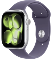 Часы Apple Watch Series 11 46mm Silver Aluminium Case GPS Sport Band Purple Fog M/L