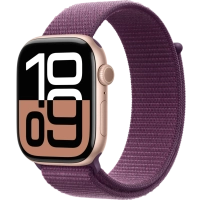 Часы Apple Watch Series 10 42mm Rose Gold Aluminium Case GPS Sport Loop Plum