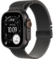 Часы Apple Watch Ultra 3 49mm Titanium Case Black / Titanium Milanese Loop Black M