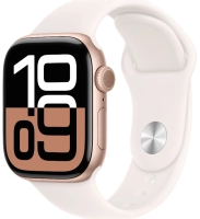 Часы Apple Watch Series 10 46mm Rose Gold Aluminium Case GPS Sport Band Light Blush M/L