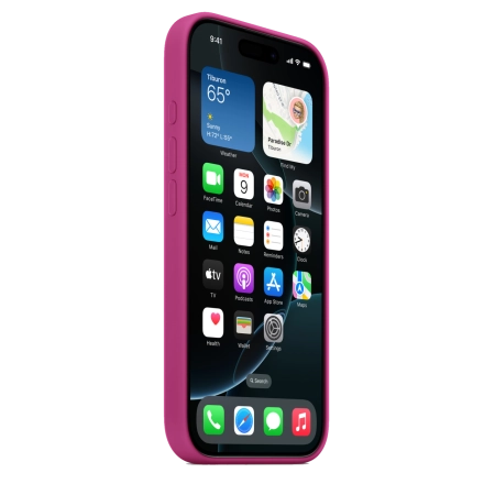 Чехол для iPhone 16 Pro Silicone Case with MagSafe - Fuchsia