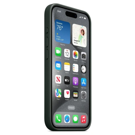 Чехол Apple iPhone 15 Pro FineWoven Case with MagSafe - Evergreen