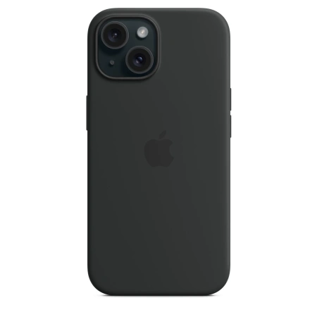 Чехол для iPhone 15 Silicone Case with MagSafe - Black