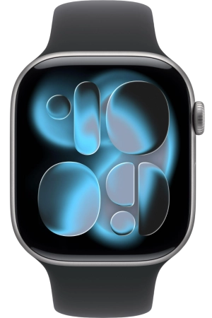 Часы Apple Watch Series 11 46mm Space Gray Aluminium Case GPS Sport Band Black M/L