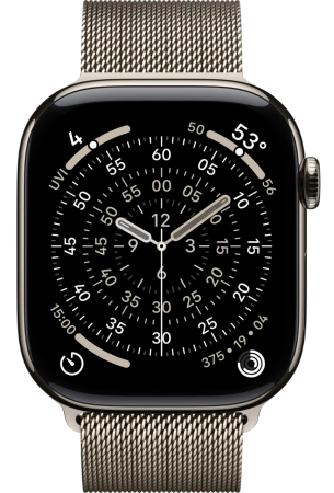 Часы Apple Watch Series 11 46mm Titanium Case Milanese Loop Natural S/M